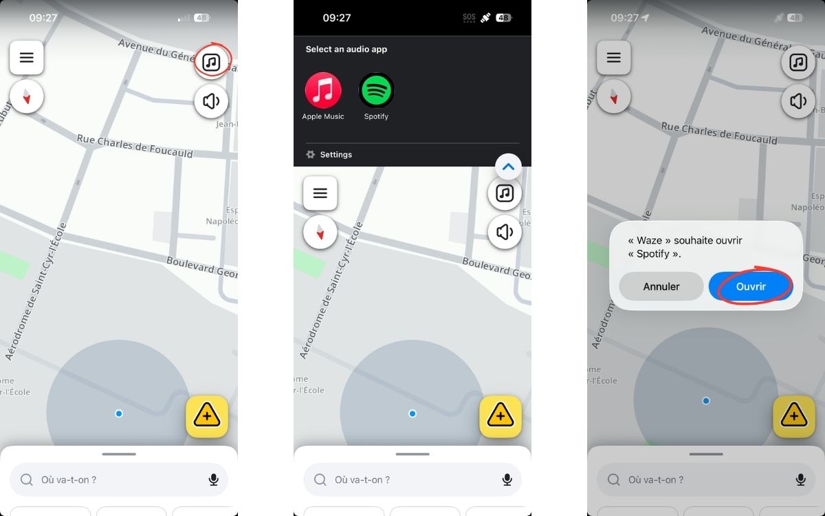 Waze lecteur audio intégré 1