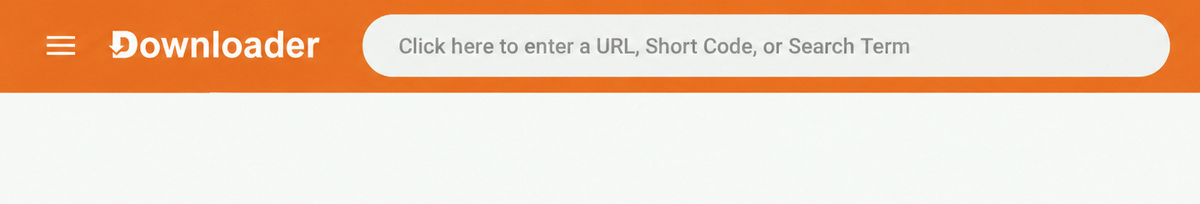 Barre d'URL de Downloader