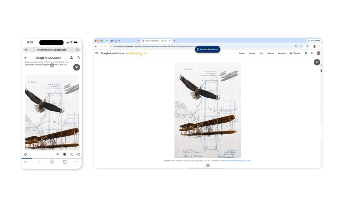 chrome scroll appareils