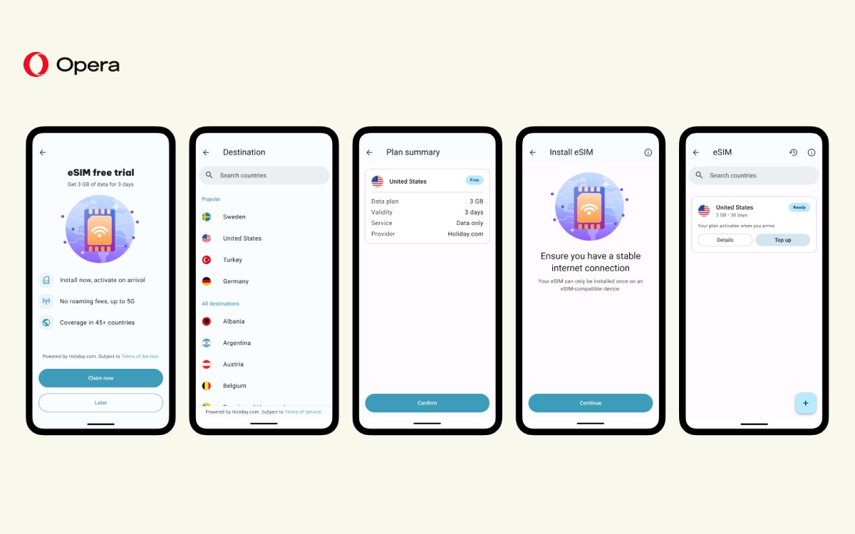 opera esim