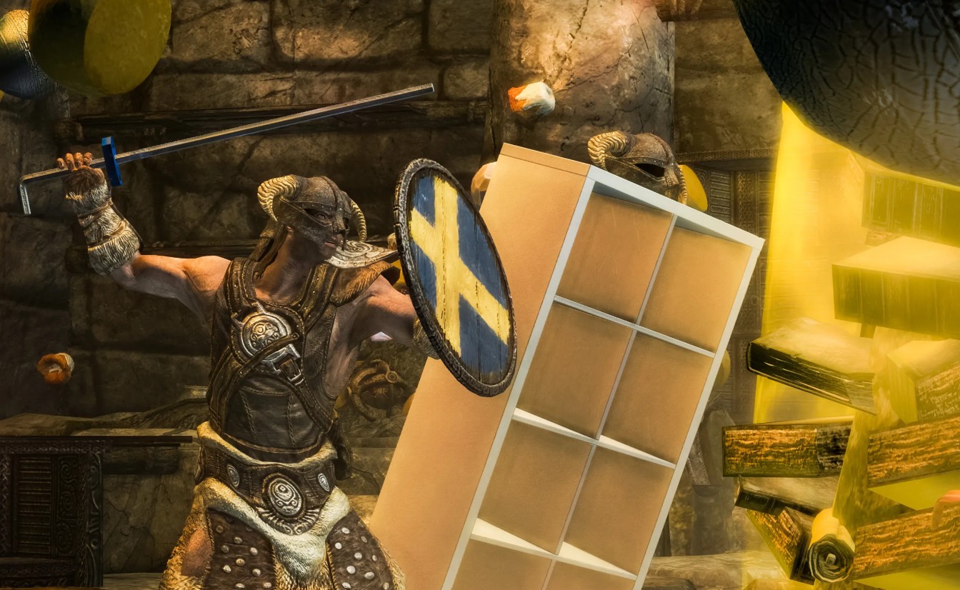Ikea lance un mod pour Skyrim, l’étagère Kallax devient un compagnon de jeu indispensable