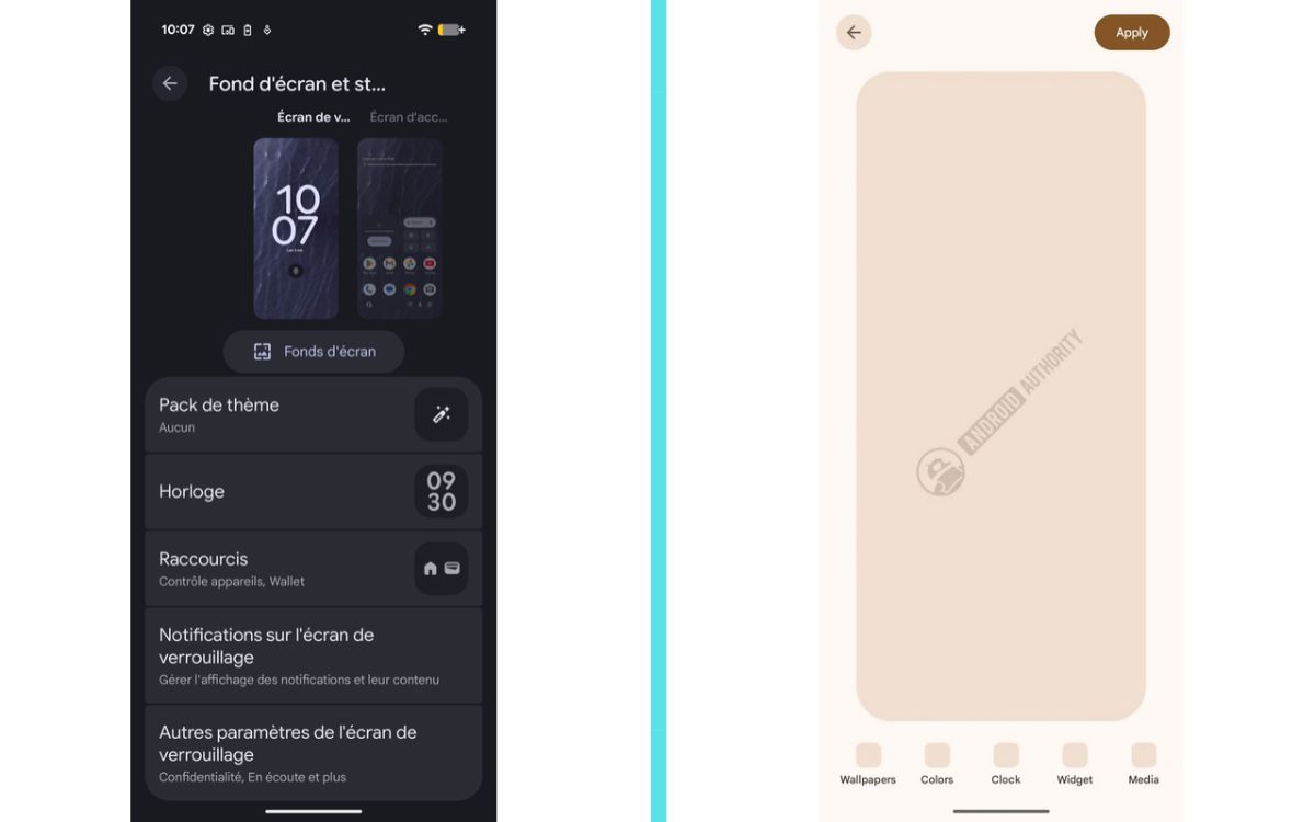 Google Pixel Fonds d'écran et style refonte android 17