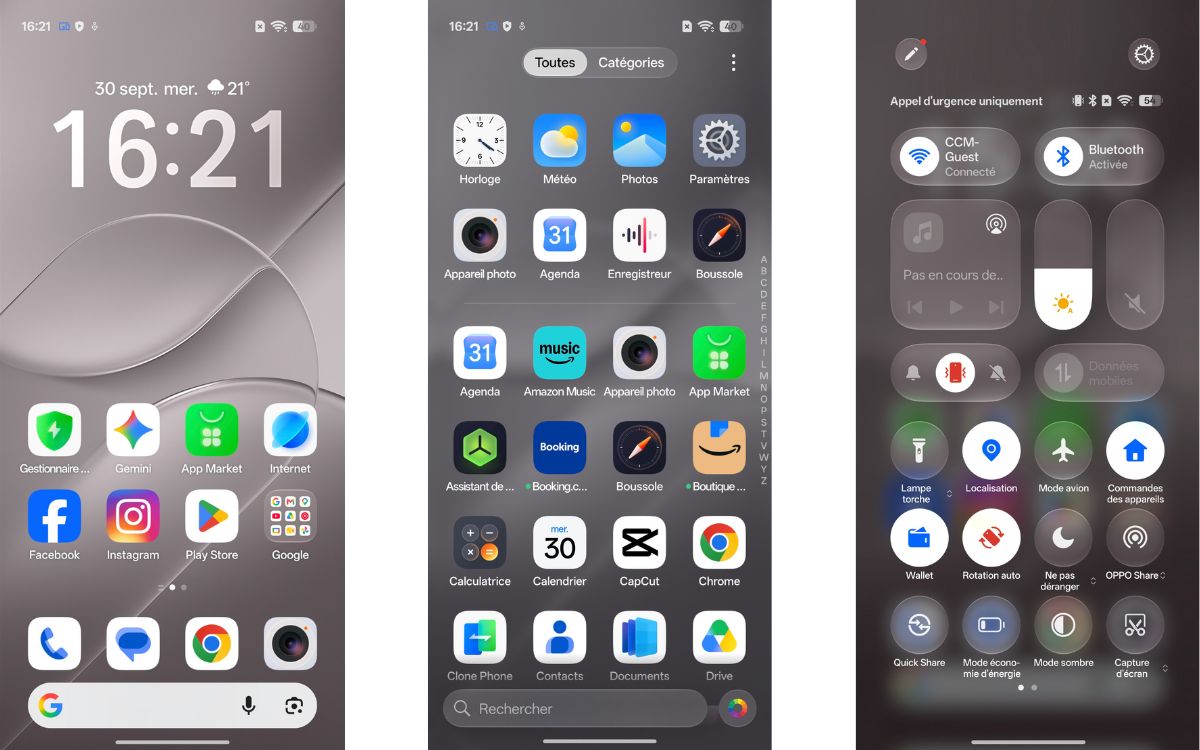 Test Oppo Find X10 interface