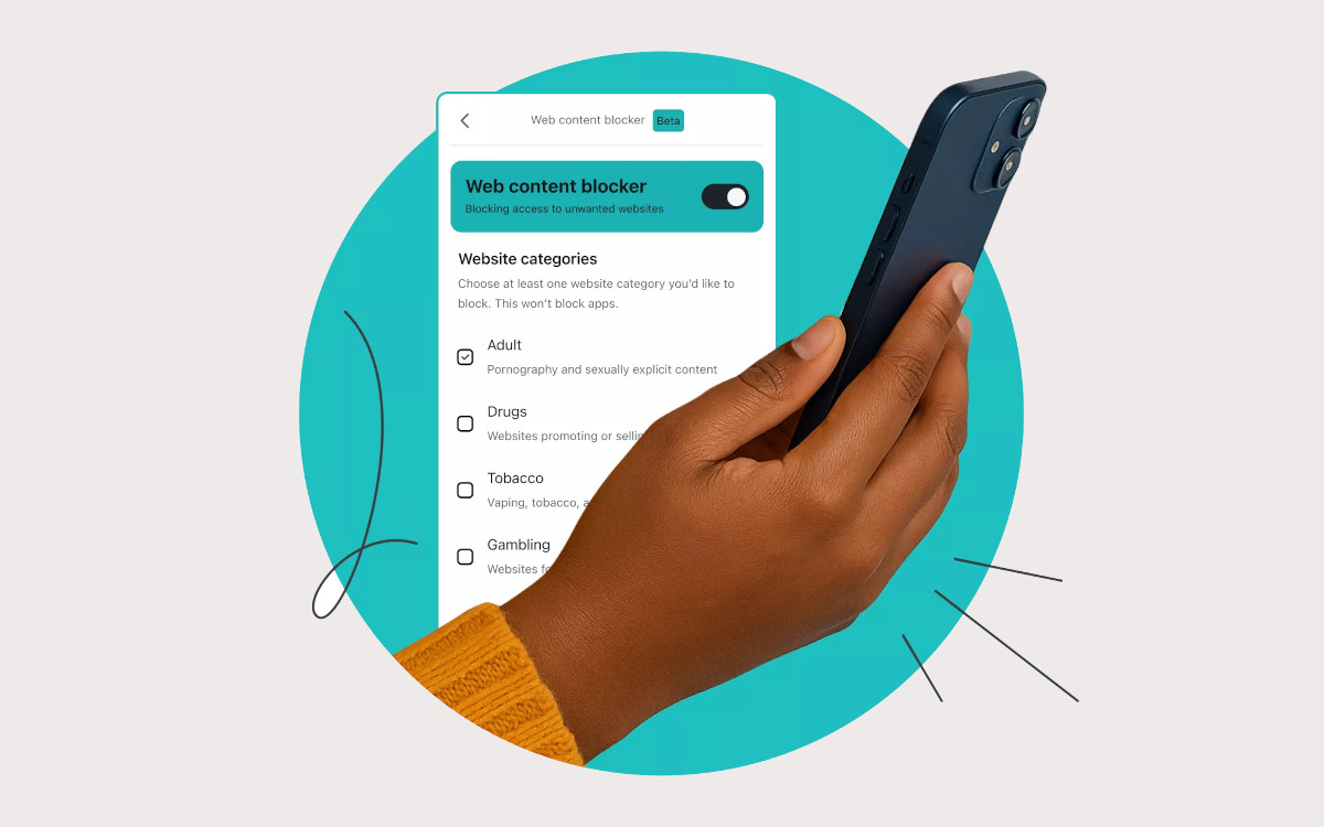 Bloqueur de contenu web de Surfshark