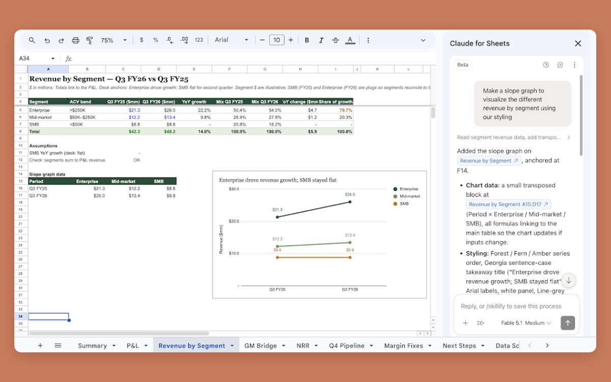 claude google sheets
