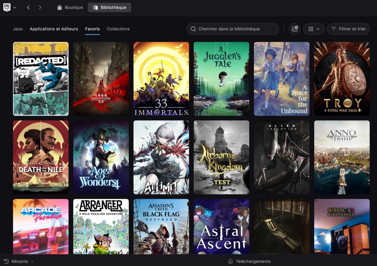 epic games store interface