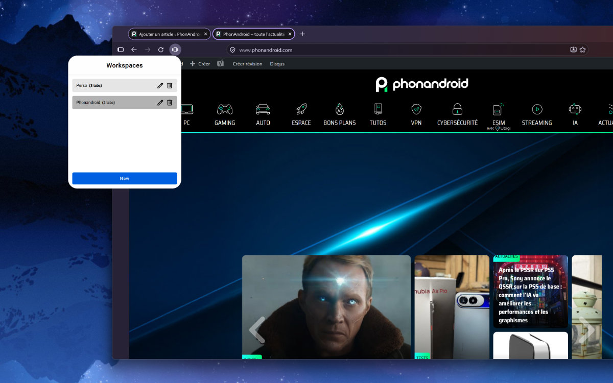 firefox workspaces